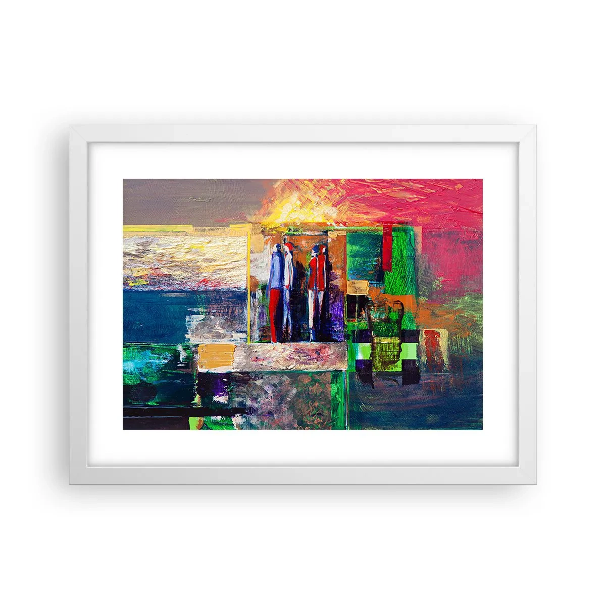 Plakat w białej ramie - Relacje i emocje - 40x30 cm