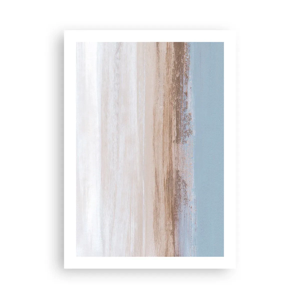 Plakat - Minimalistyczna abstrakcja w kolorach plaży i morza - 50x70cm - Niejednoznaczny pejzaż - Nowoczesna dekoracja ścienna do salonu, kuchni i sypialni ARTTOR
