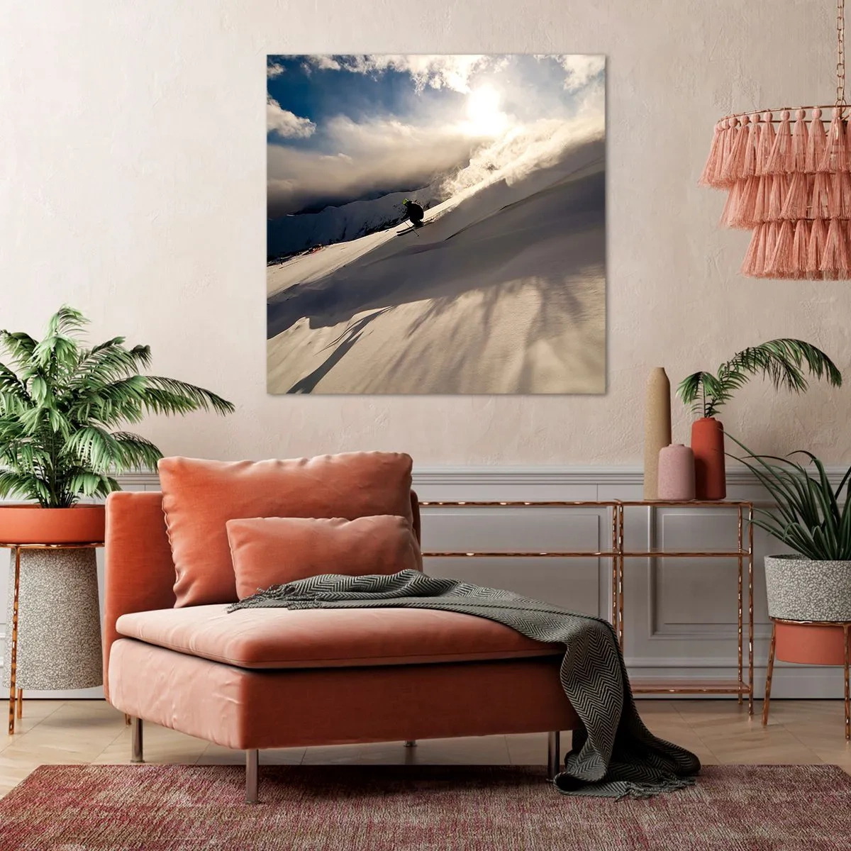 Obraz na płótnie - Podjęte wyzwanie gór - 60x60 cm