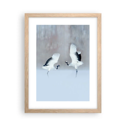 Plakat w ramie jasny dąb - Taniec we mgle - 30x40 cm