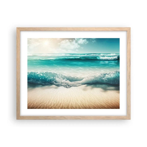Plakat w ramie jasny dąb - Spokój oceanu - 50x40 cm