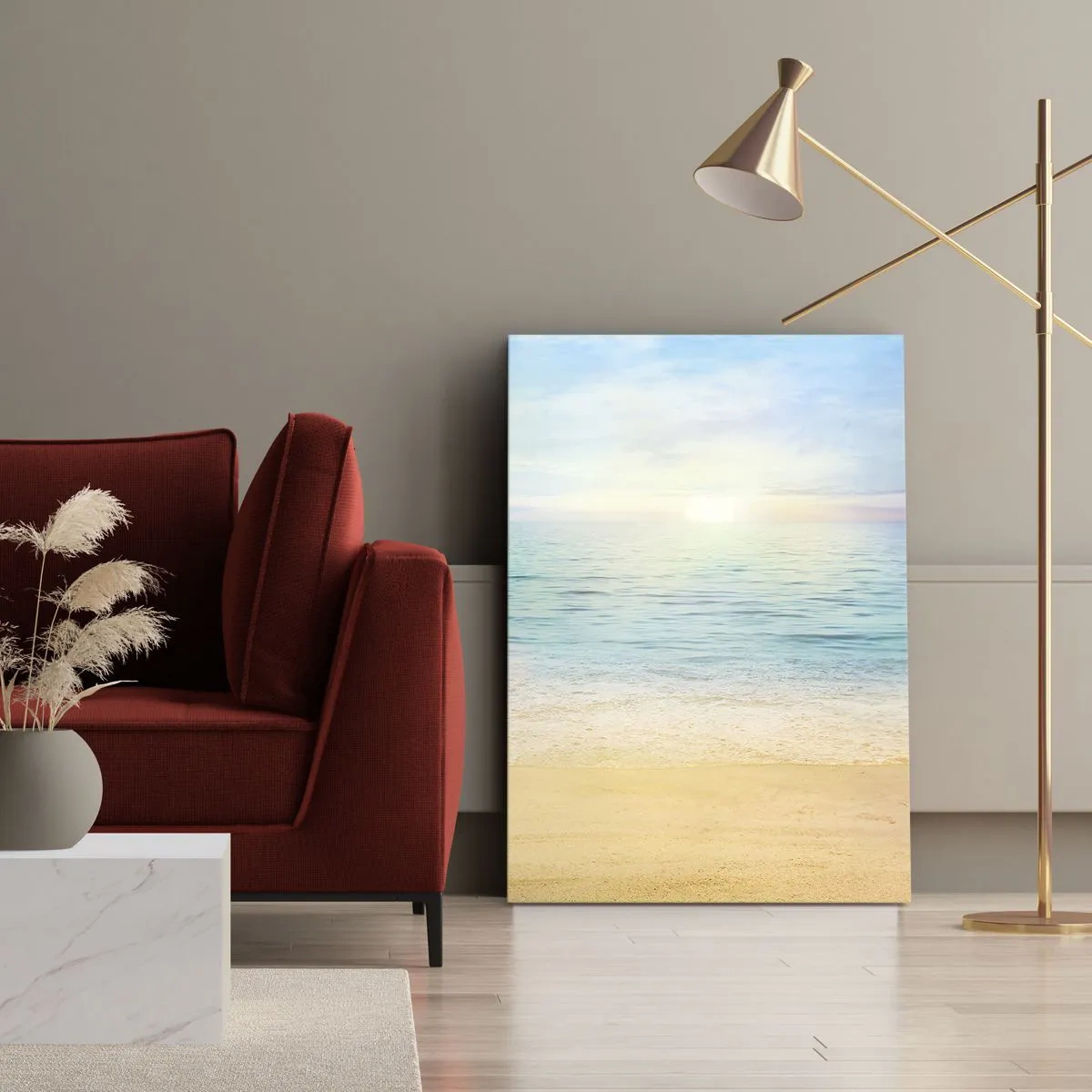 Obraz na płótnie - Wielki błękit - 45x80 cm
