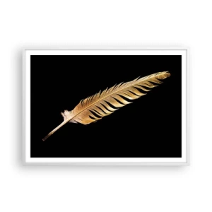 Plakat w białej ramie - Nie lada piórem opatrzony… - 100x70 cm