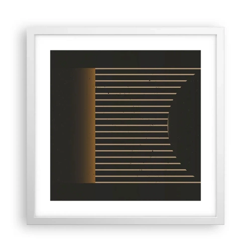 Plakat w białej ramie - Zbadać ciemność - 40x40 cm