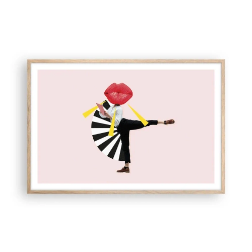 Plakat w ramie jasny dąb - Surrealistyczny pop-art - 91x61 cm