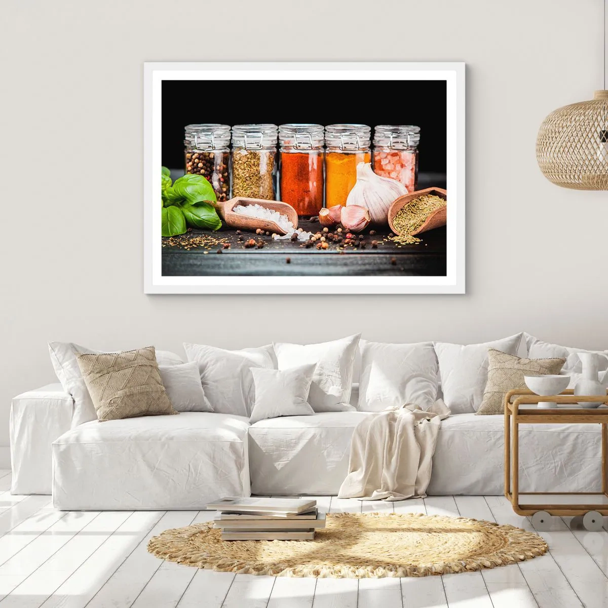 Plakat w białej ramie - Żeby życie miało smak - 40x30 cm