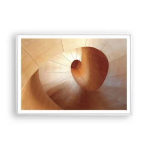 Plakat w białej ramie - Architektoniczna serpentyna - 100x70 cm