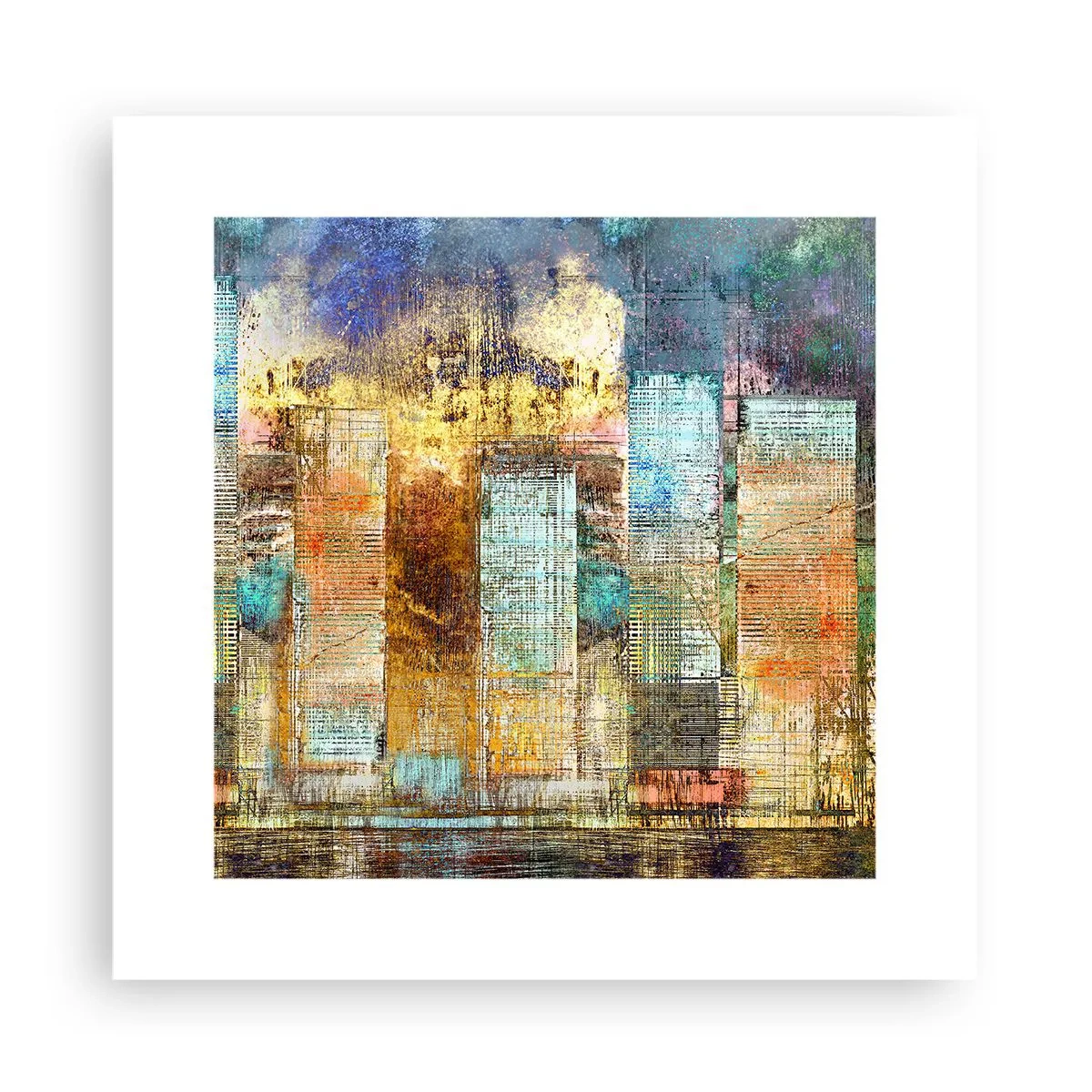 Plakat - Słoneczna metropolia - 30x30 cm