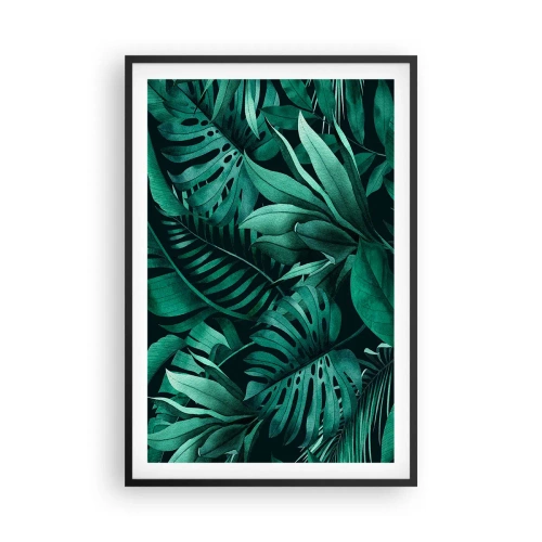 Plakat w czarnej ramie - Głębia tropikalnej zieleni - 61x91 cm