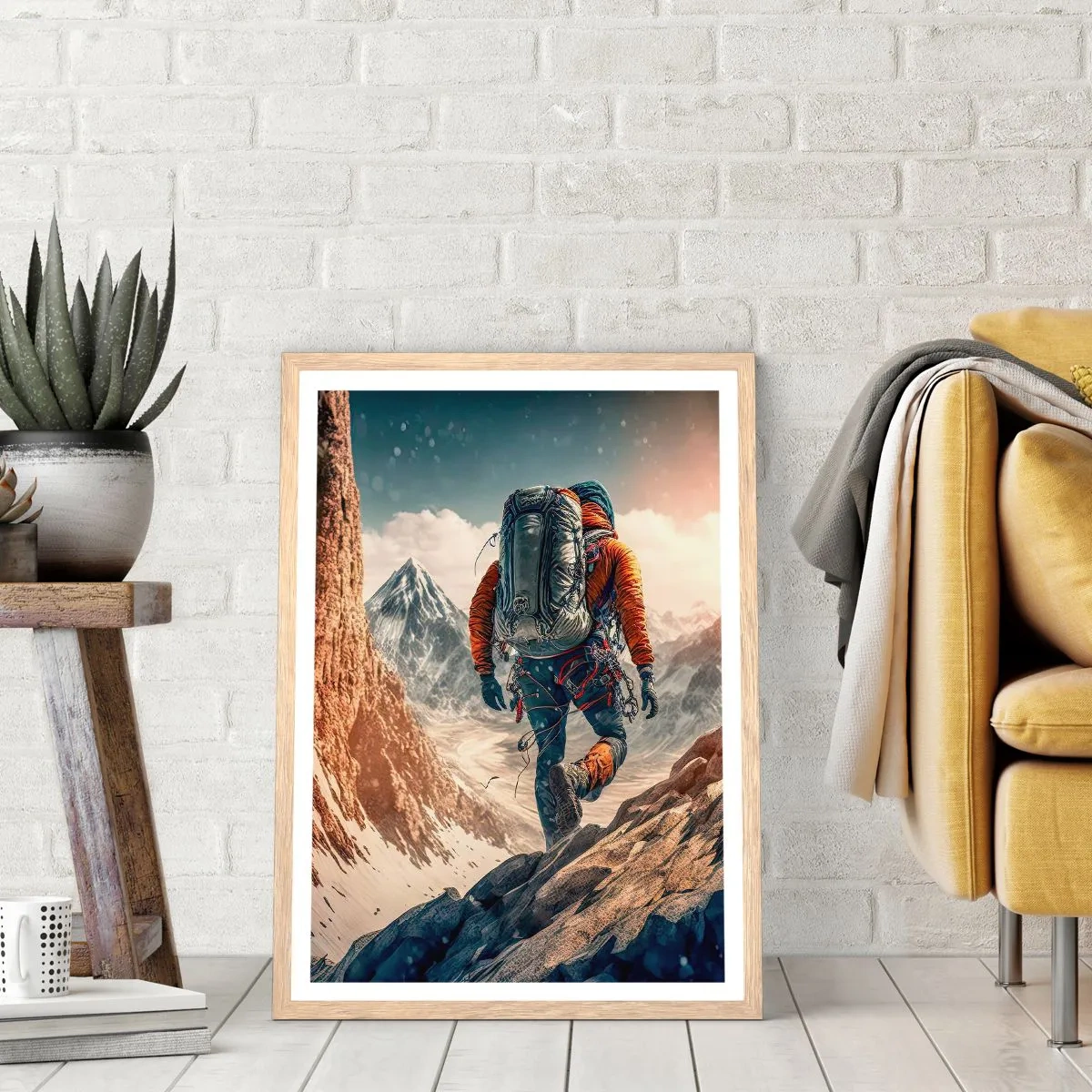 Plakat w ramie jasny dąb - Samotny wojownik - 70x100 cm