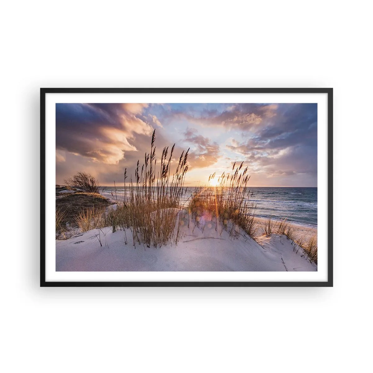 Plakat w czarnej ramie - Pożegnanie słońca i wiatru - 91x61 cm