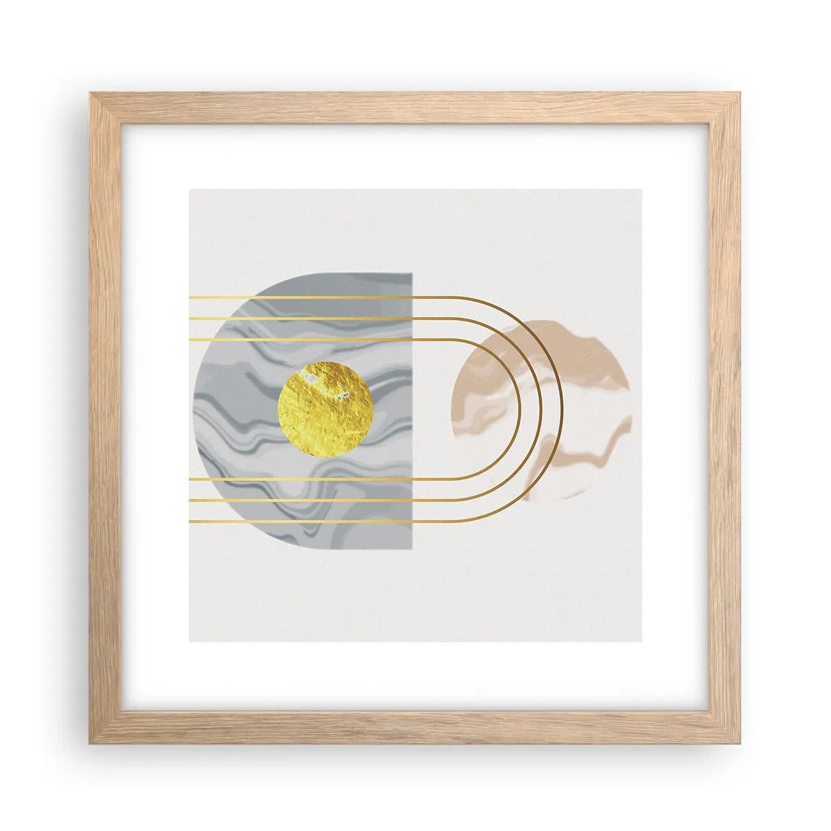Plakat w ramie jasny dąb - Jasność i blask - 30x30 cm