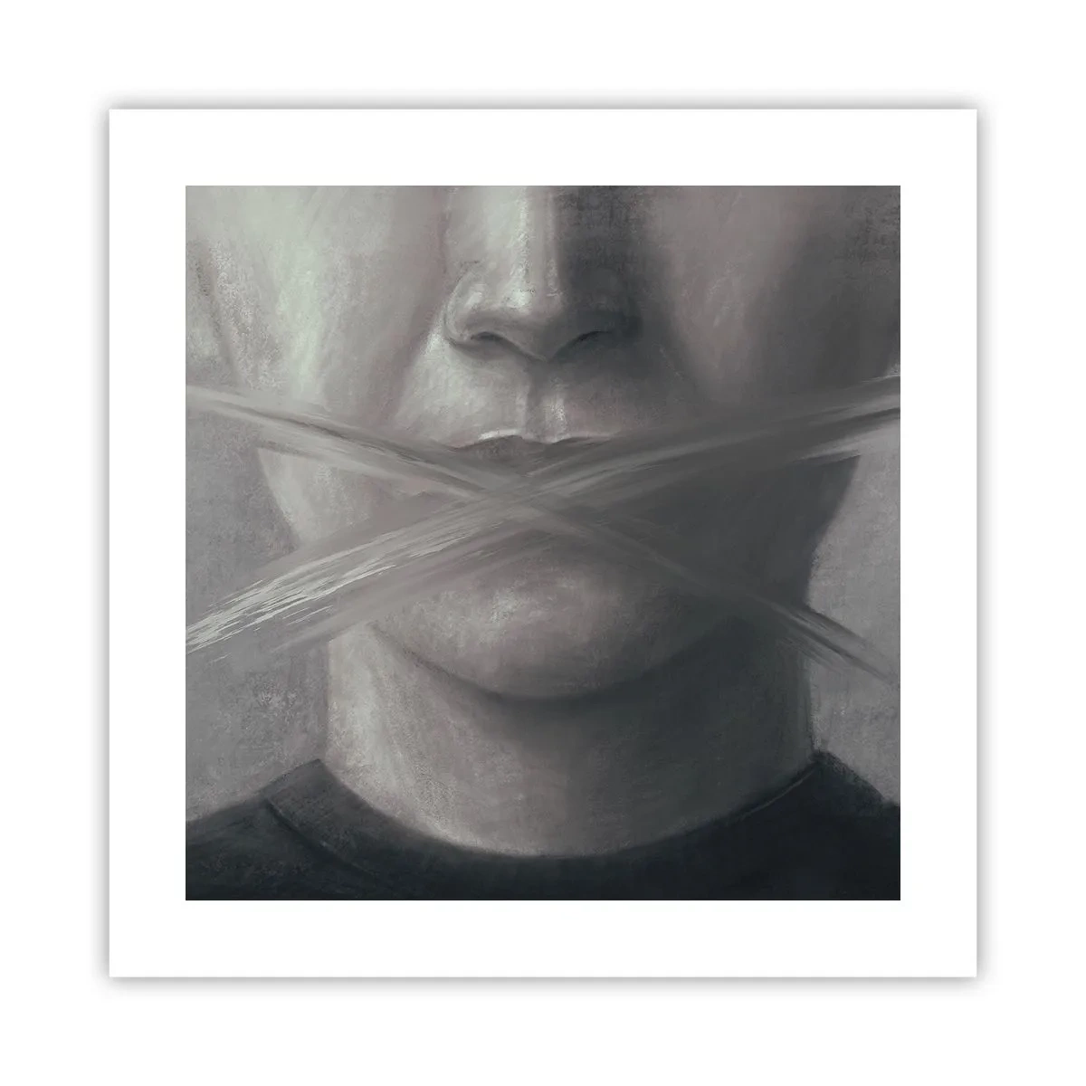 Plakat - Ani słowa - 40x40 cm