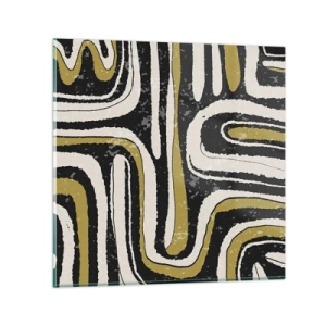 Obraz na szkle - Kompozycja: trakty i zaułki - 30x30 cm