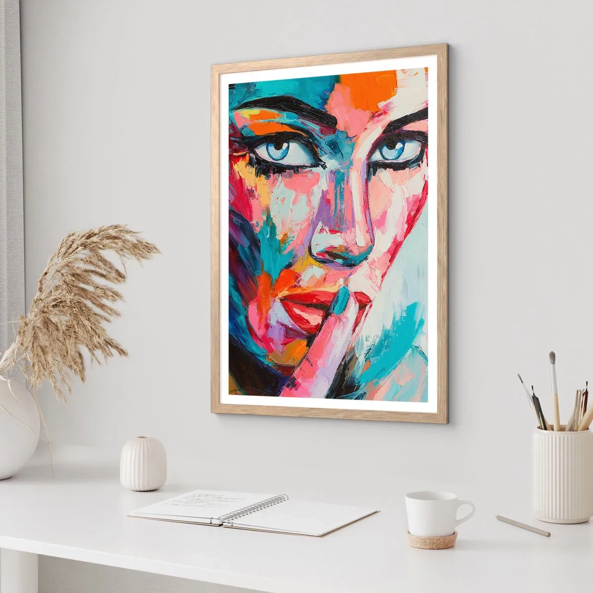 Plakat w ramie jasny dąb - Nasza pierwsza tajemnica - 50x70 cm