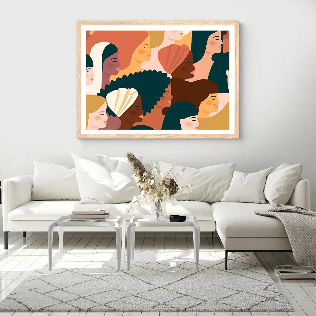 Plakat w ramie jasny dąb - Tylko kobiecość - 70x50 cm