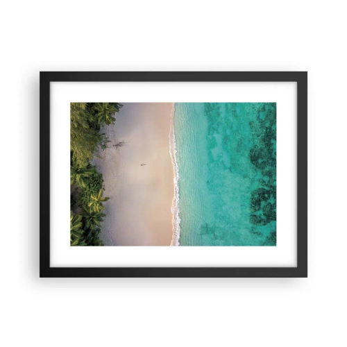 Plakat w czarnej ramie - Rajska plaża - 40x30 cm