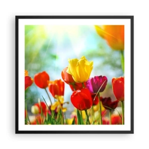 Plakat w czarnej ramie - Wszystkie barwy słońca - 60x60 cm