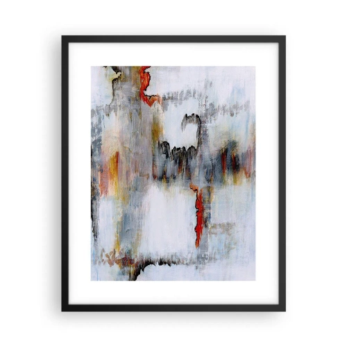 Plakat w czarnej ramie - Patykiem na wodzie - 40x50 cm