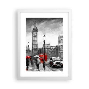 Plakat w białej ramie - Wcale nie szare miasto - 30x40 cm