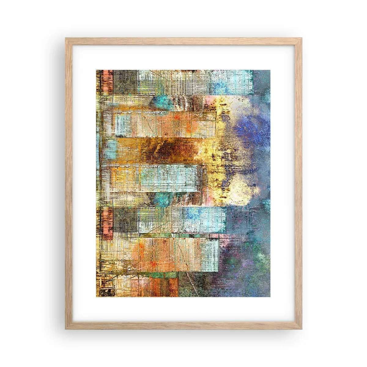 Plakat w ramie jasny dąb - Słoneczna metropolia - 40x50 cm
