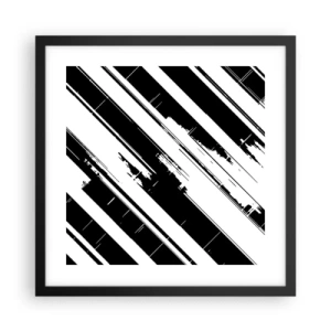 Plakat w czarnej ramie - Kompozycja intensywna i dynamiczna - 40x40 cm