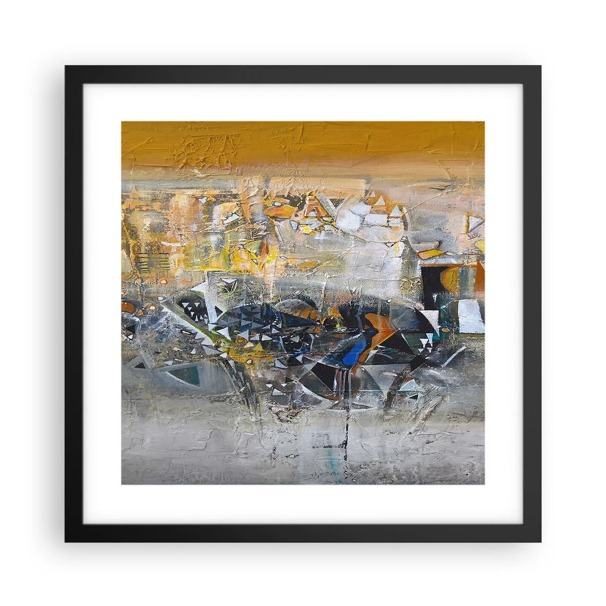 Plakat w czarnej ramie - Wszystko się poukłada - 40x40 cm