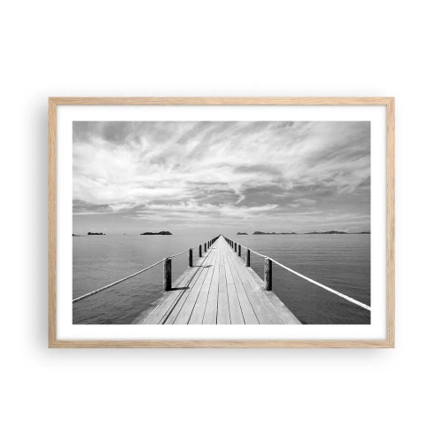 Plakat w ramie jasny dąb - A może podróż… - 70x50 cm