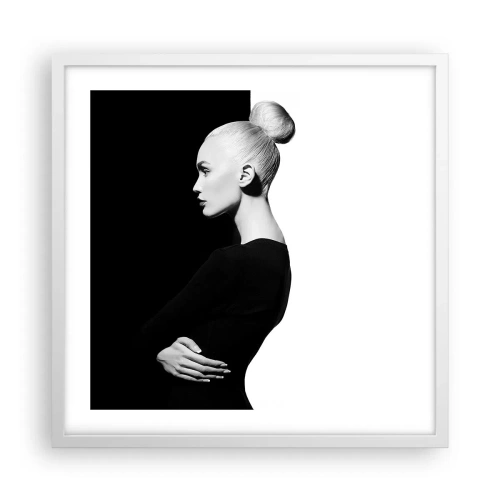 Plakat w białej ramie - Po prostu kobieta - 50x50 cm