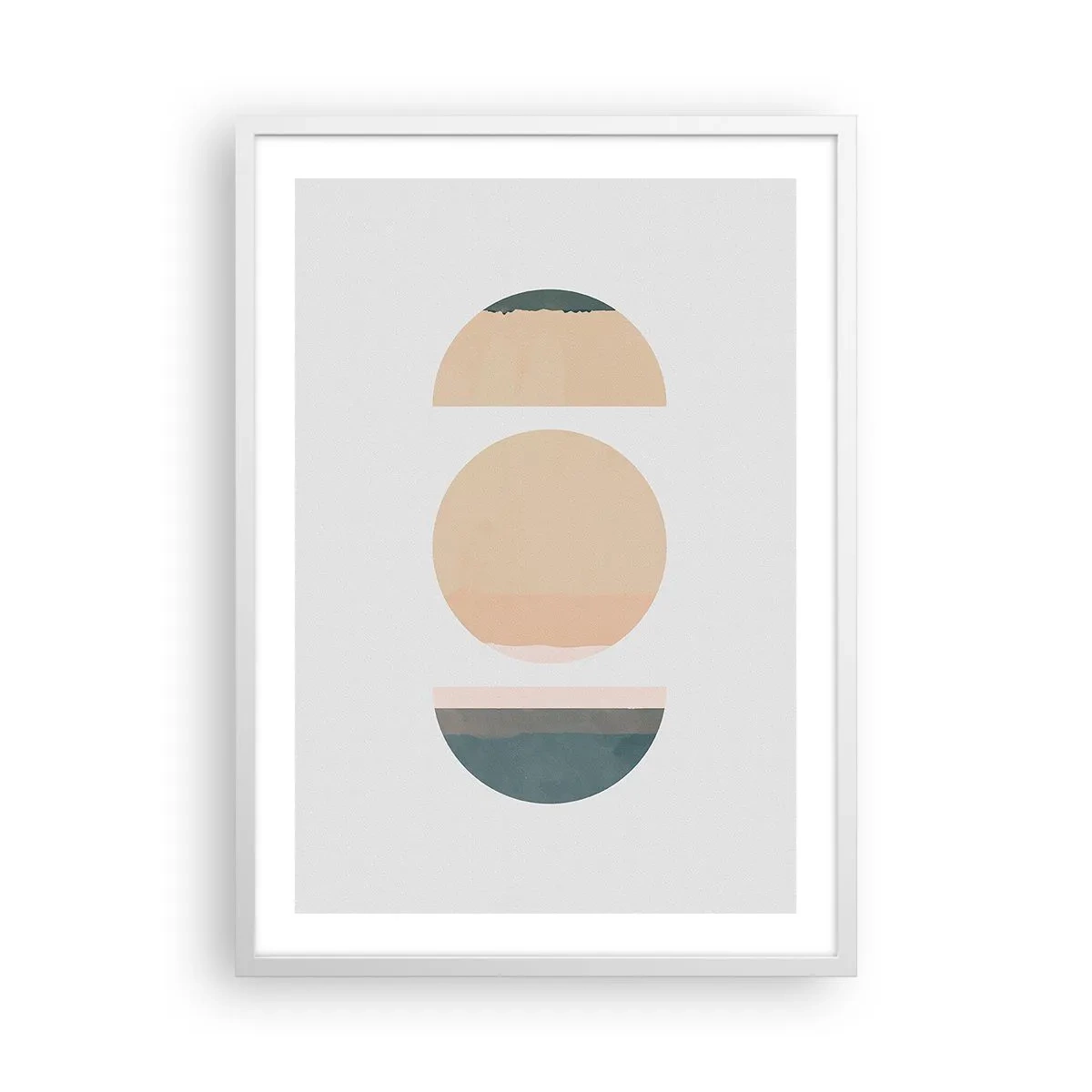 Plakat w białej ramie - Koło za kołem - 50x70 cm