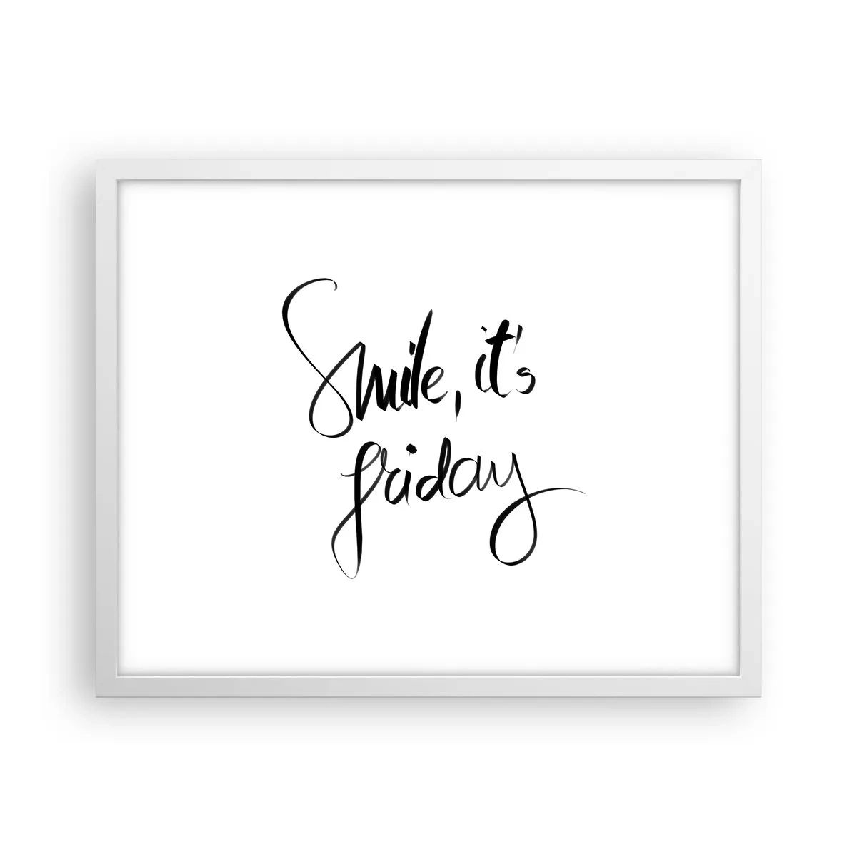 Plakat w białej ramie - Prawdziwa radość - 50x40 cm