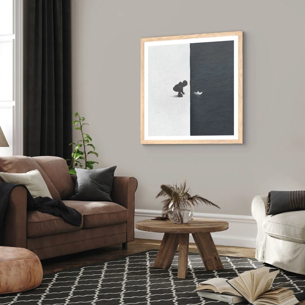 Plakat w ramie jasny dąb - Wielka wyprawa - 30x30 cm
