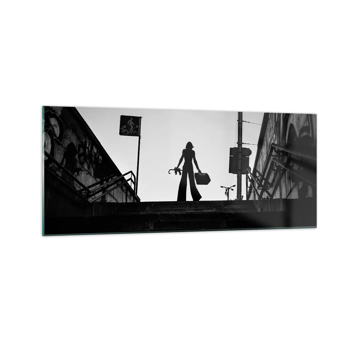 Obraz na szkle - Miejska wędrówka - 100x40 cm