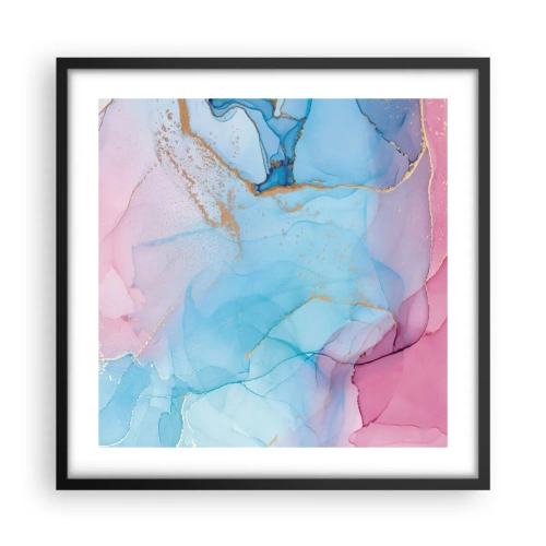 Plakat w czarnej ramie - Spotkanie i przenikanie - 50x50 cm