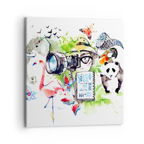 Obraz na płótnie - W obiektywie podróżnika - 70x70 cm