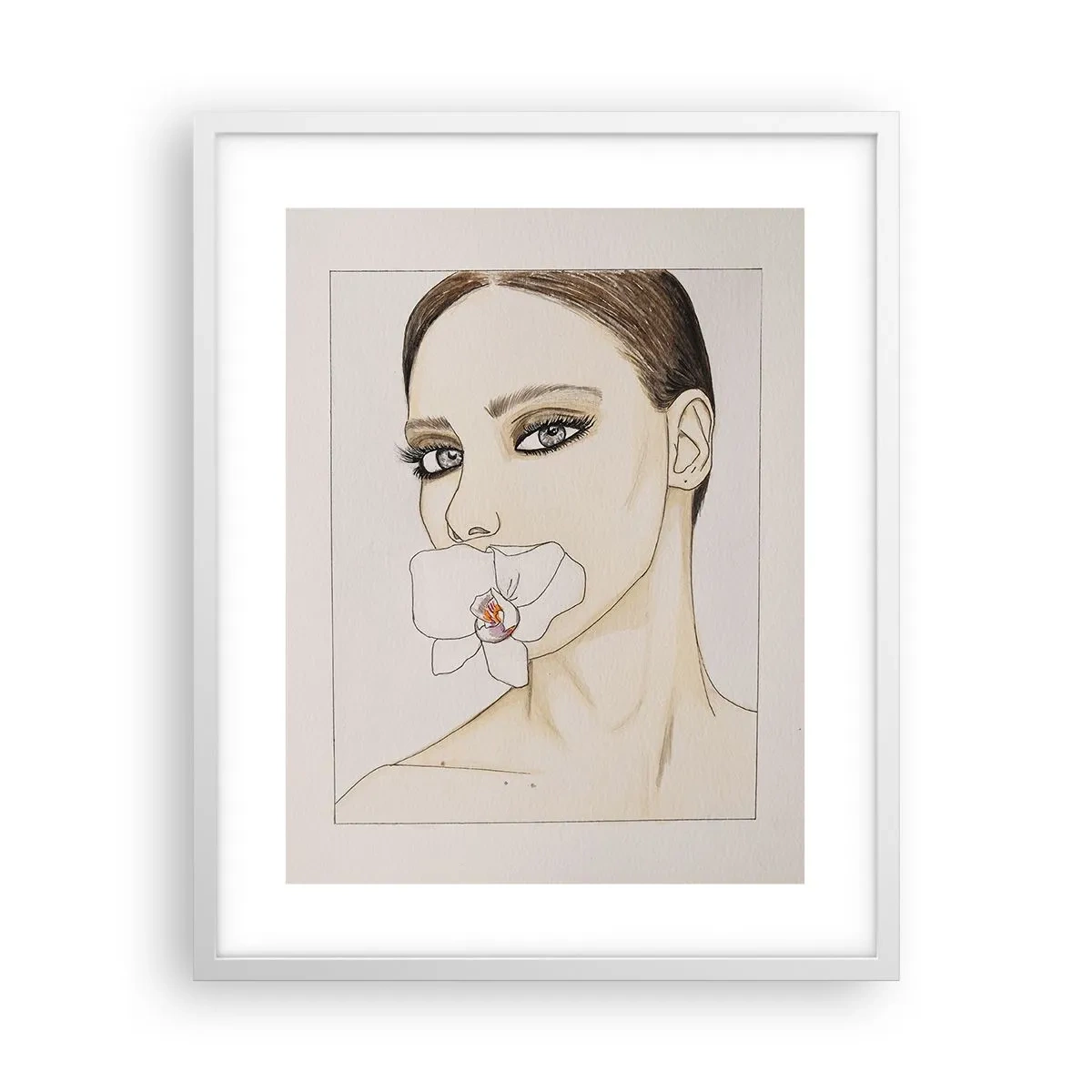 Plakat w białej ramie - Symbol elegancji i piękna - 40x50 cm