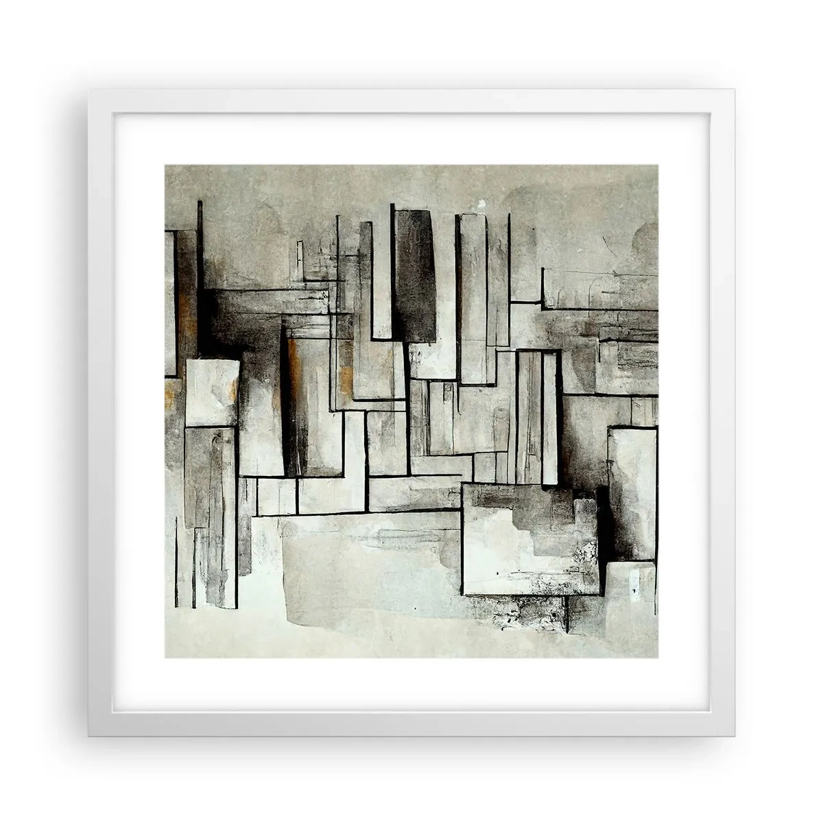 Plakat w białej ramie - Siła prostoty - 40x40 cm