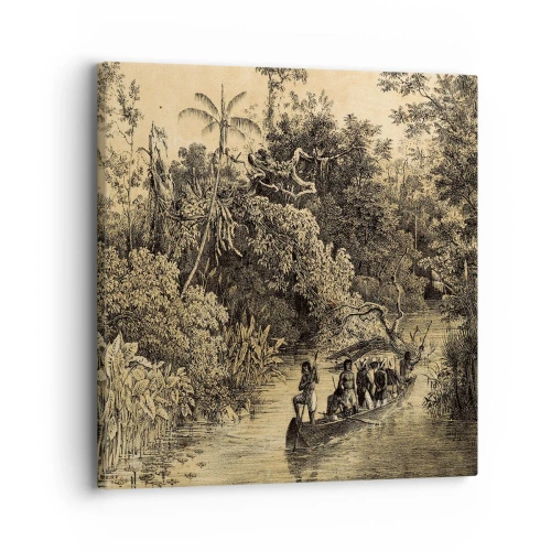 Obraz na płótnie - Wyprawa do źródła - 30x30 cm