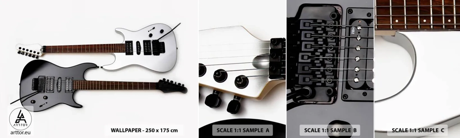 Fototapeta Próbka Standard Eco - Harmonia kształtów - Muzyka, Gitara Elektryczna, Instrument Muzyczny - 100x30 cm