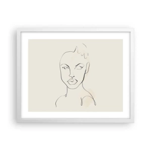 Plakat w białej ramie - Zarys zmysłowości - 50x40 cm