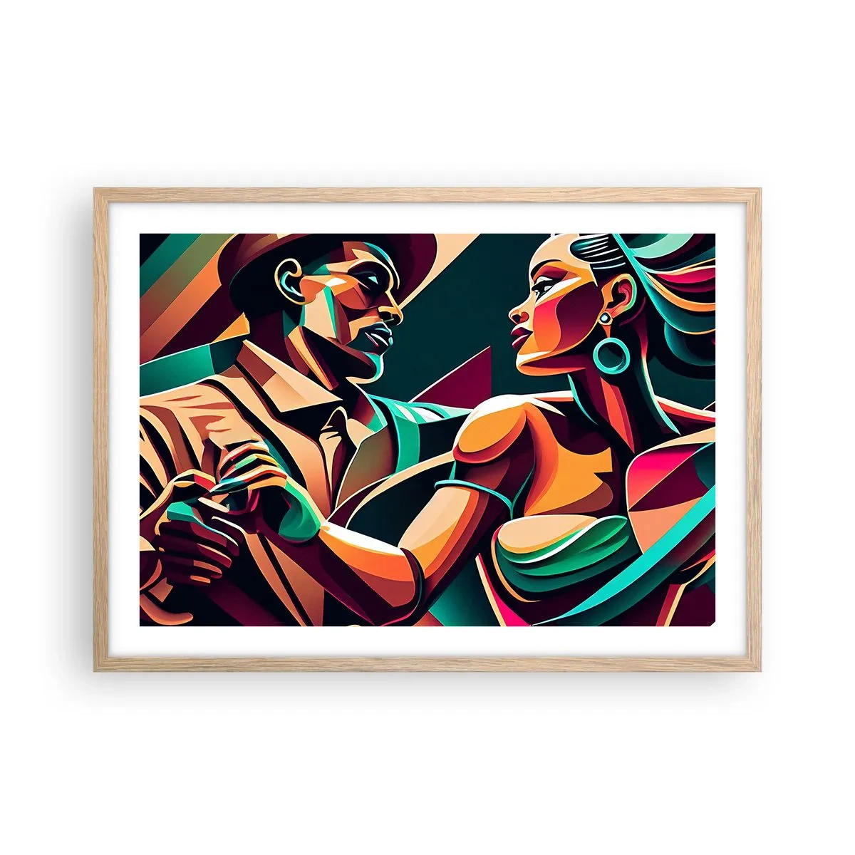 Plakat w ramie jasny dąb - W rytmie serca - 70x50 cm