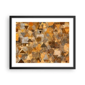 Plakat w czarnej ramie - Świat ujęty w formę - 50x40 cm