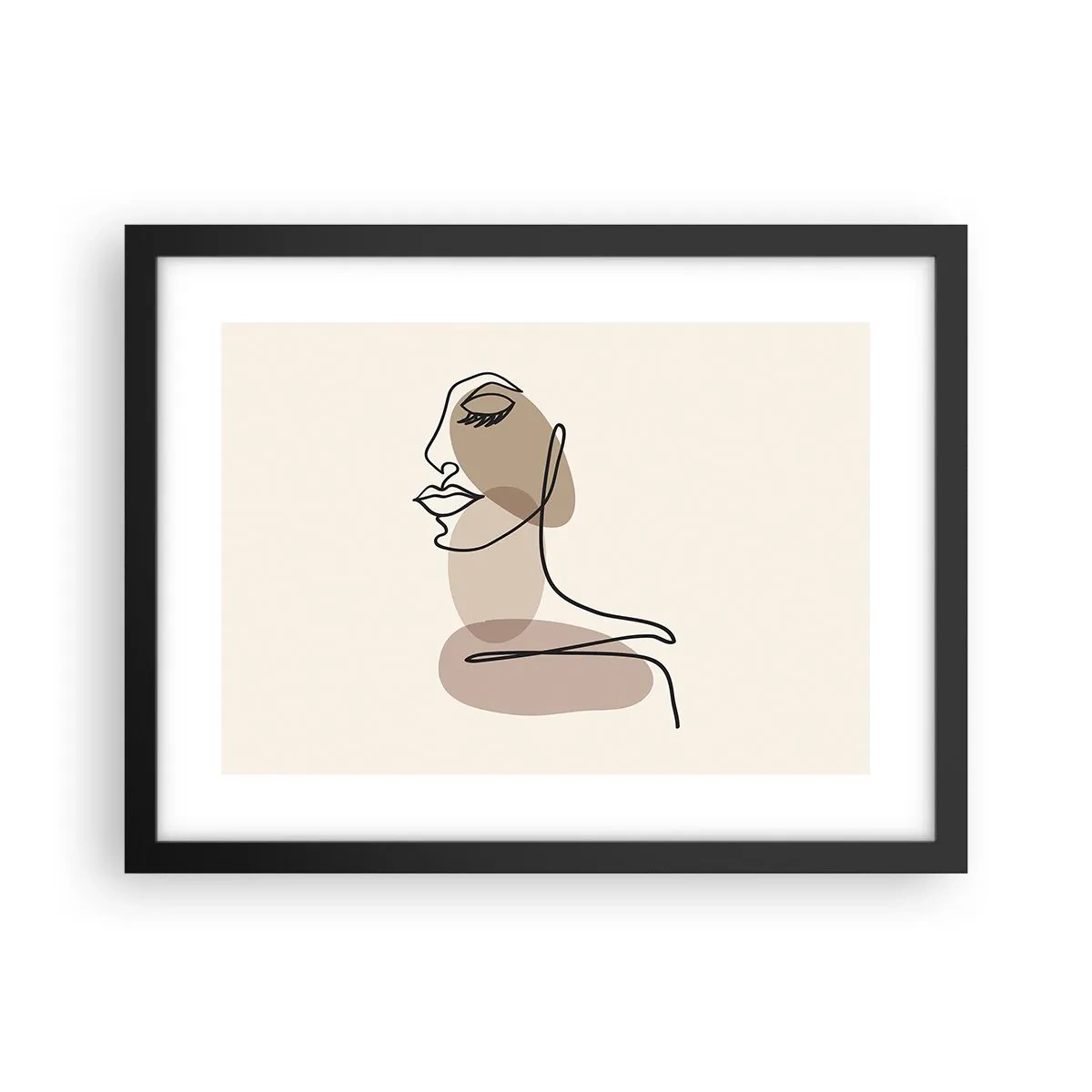 Plakat w czarnej ramie - Pewna linia piękna - 40x30 cm