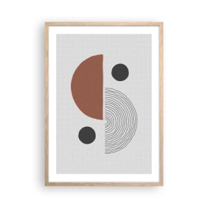 Plakat w ramie jasny dąb - Doskonałość koła - 50x70 cm