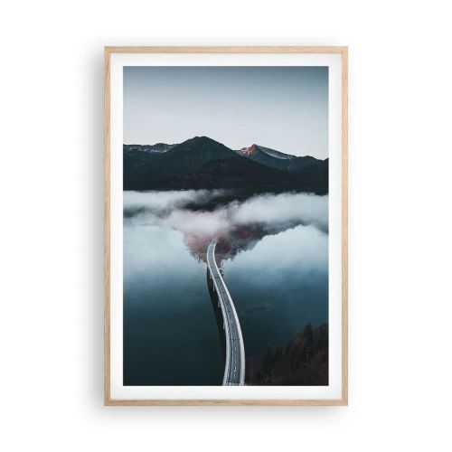 Plakat w ramie jasny dąb - Nad wodą gładką jak lustro - 61x91 cm