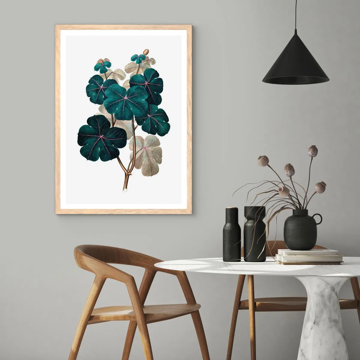 Plakat w ramie jasny dąb - Ze starego zielnika - 61x91 cm