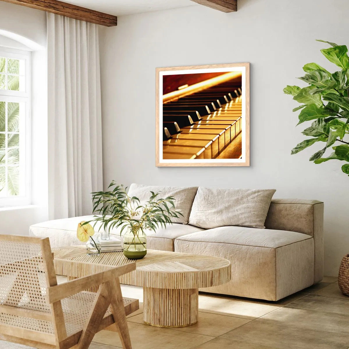 Plakat w ramie jasny dąb - Nieograniczone możliwości - 30x30 cm