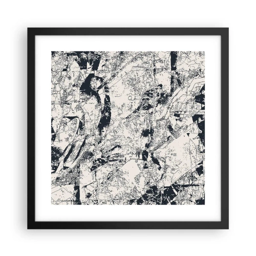 Plakat w czarnej ramie - Przenikanie przeciwieństw - 40x40 cm