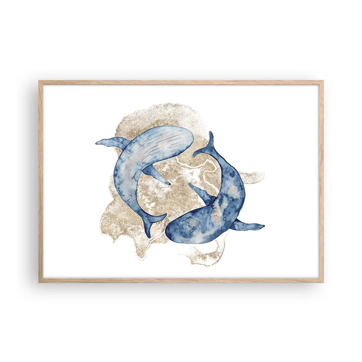 Plakat w ramie jasny dąb - Przyjaźń czy kochanie? - 100x70 cm