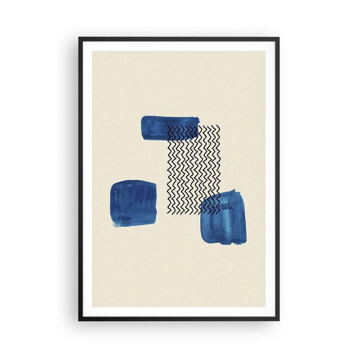 Plakat w czarnej ramie - Abstrakcyjny kwartet - 70x100 cm